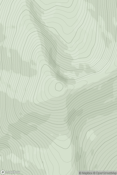 Thumbnail image for Meall a' Chaorainn [Fort William to Loch Treig & Loch Leven] showing contour plot for surrounding peak
